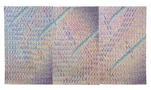 Pressed Variation Series, Lia Cook, rayon, painted and pressed, 68" x 122", 1981