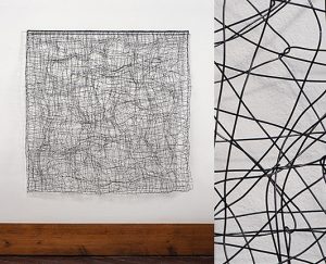 Gathering Storm, Nancy Koenigsberg, annealed steel wire, 36" x 36" x 4.5", 2012