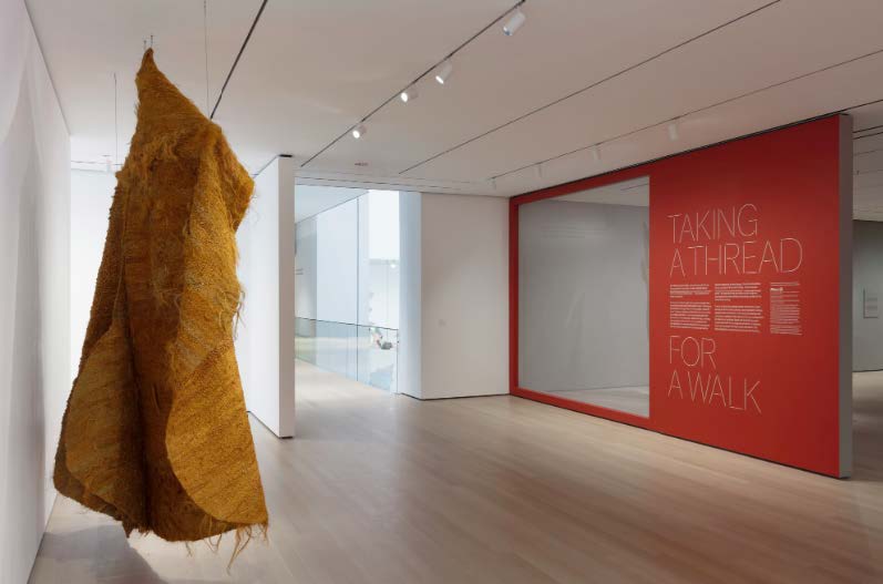 Magdalena Abakanowicz Installation view of Taking a Thread for a Walk, The Museum of Modern Art, New York 