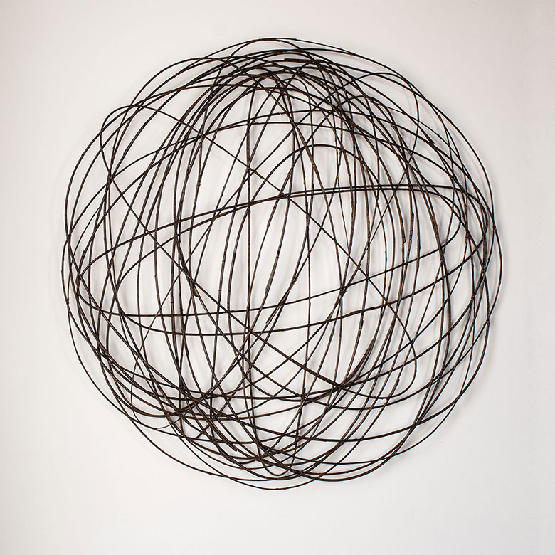 Lizzie Farey, 18lf Orbiculus, willow, wire, 31.25” x 31, 2018