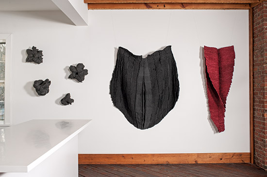 Frederica Luzzi Black and Red Installation, Influence and Evolution: Fiber Art…then and now