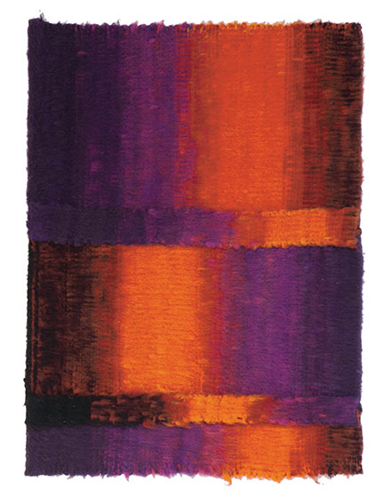 146mr Eclate de Braise, Mariette Rousseau-Vermette, wool, 33" x 24", 1966, photo by Tom Grotta
