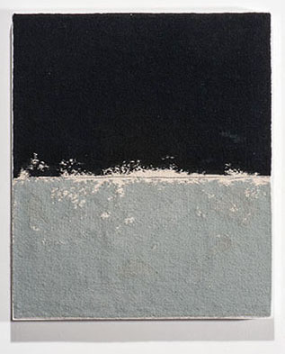 GRAY WITH BLACK, Sara Brenan, wool & silks linen, 12.5” x 19”, $1,900 photo by Tom Grotta