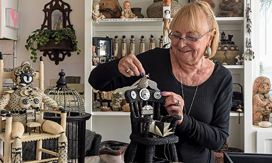 Judy Mulford in her studio. Photo by Tom Grotta