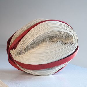 Red/White Revolving, Noriko Takamiya, paper constructions, 6" x 7" x 6", 2010
