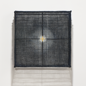 Matrix III-201612, Chang Yeonsoon, polyester mesh, machine sewn, 14” x 14” x 4.75”, 2017