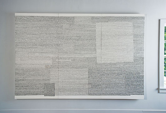Calculus, Sue Lawty, natural stones on gesso, 78.75" x 118", 2010