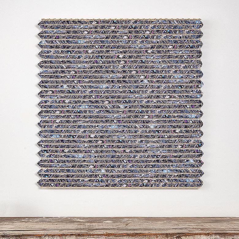 The Seashore, Keiji Nio, polyester, aramid fiber, 48” x 48,” 2019