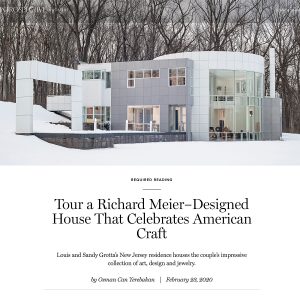 1st dibs Introspective Magazine Article Tour a Richard Meier-Designed House That celebrates American Craft by Osman Can Yerebakan