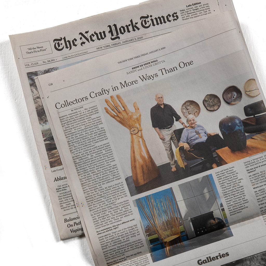 Collectors Crafty in More Ways Than One. New York Times Article By Ted Loos