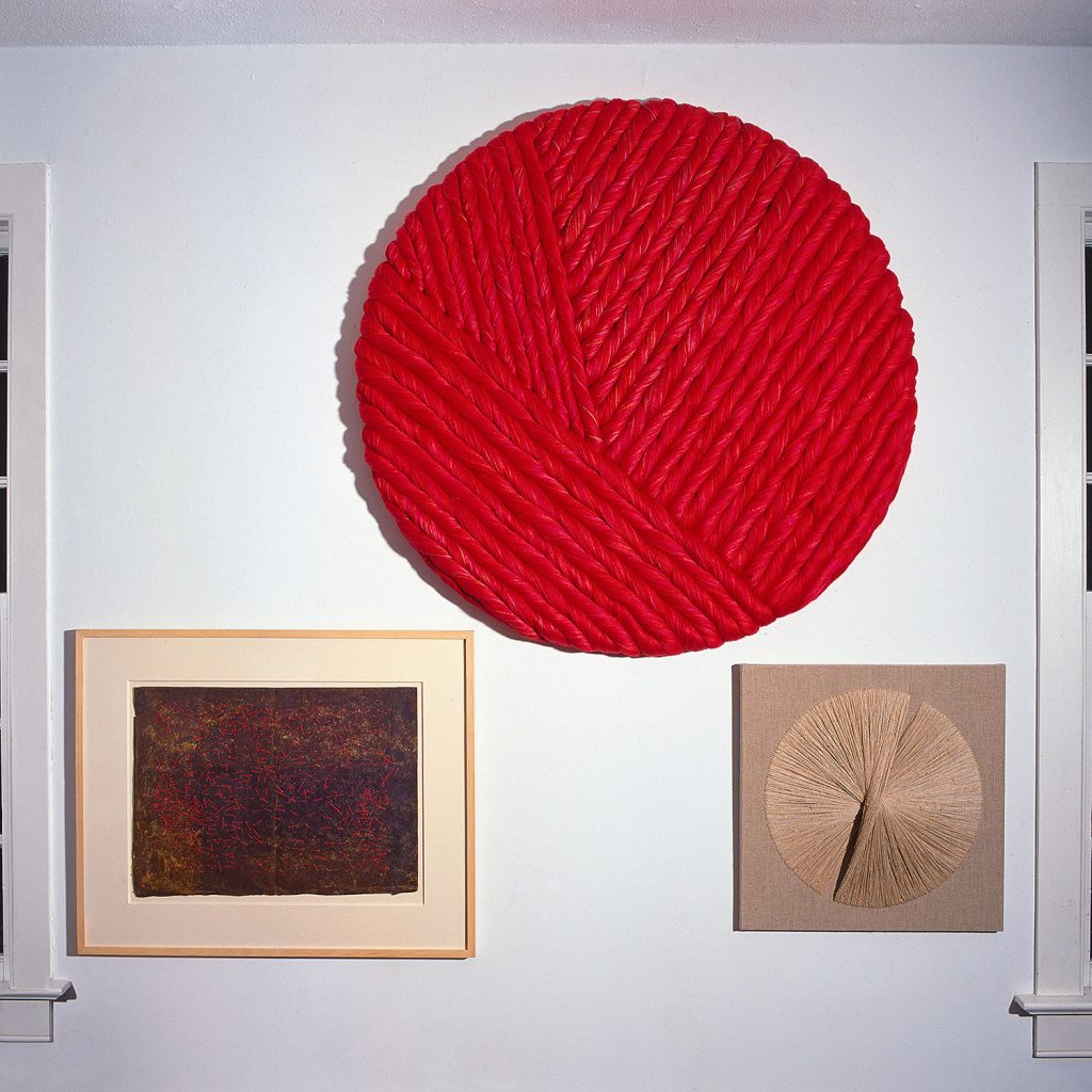 Three works by Sheila Hicks from our 1996 exhibition: Sheila Hicks: Joined by seven artists from Japan