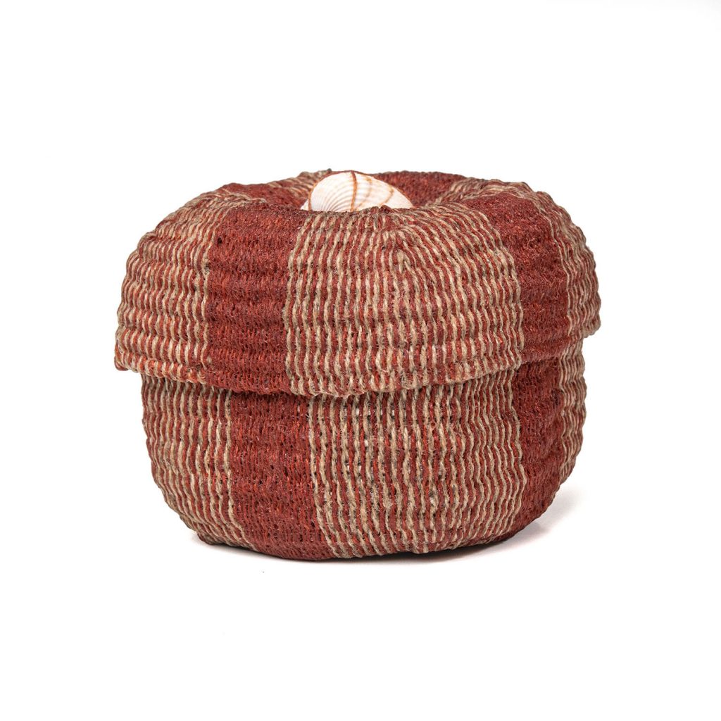 Small Red Basket by Danish basketmaker Birigit Birkkjaer