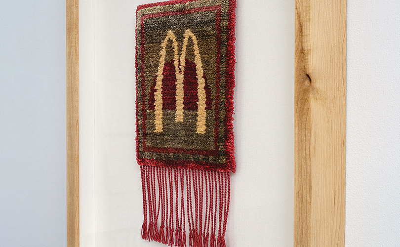 Glen Kaufmann Mcdonalds logo Prayer Rug weaving