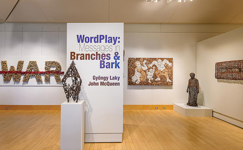 Wordplay installation Flinn Gallery Greenwich Library