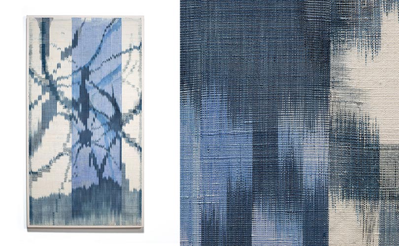 Synapse indigo weaving byPolly Barton