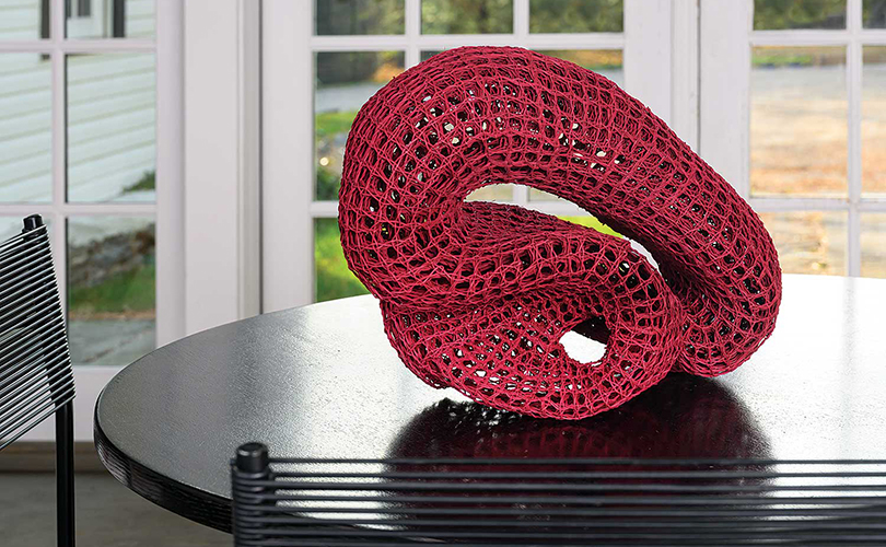 Rachel Max plaited Red sculpture