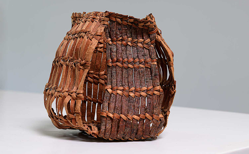 Small Dorothy Gill Barnes Pine Bark Basket