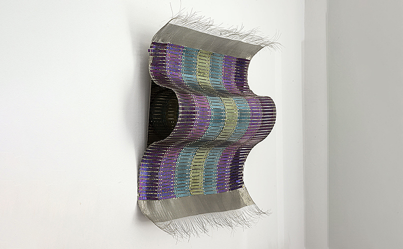 Kyoko Kumai purple titanium wall sculpture
