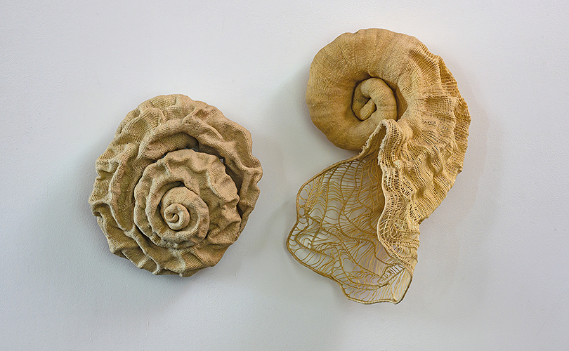 Installation view of Inward and White Sound